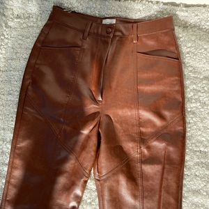 Wilfred Brown Leather Pants